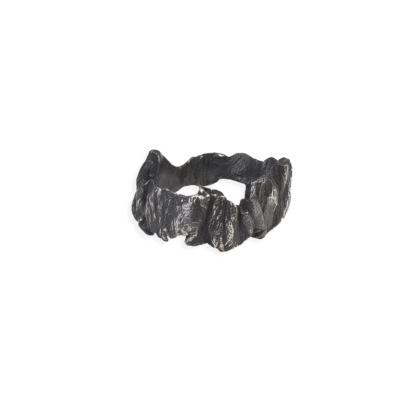 PHOSPHOR Фактурное кольцо из серебра NOX