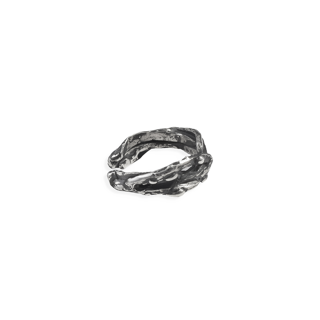 Textured NOX cuff made of silver