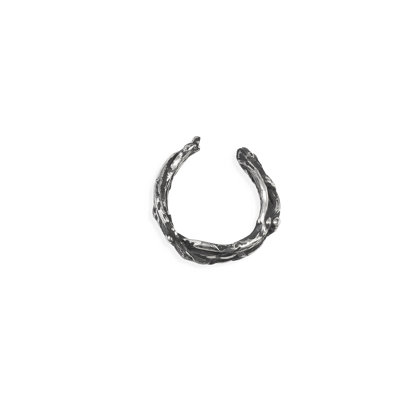 Textured NOX cuff made of silver