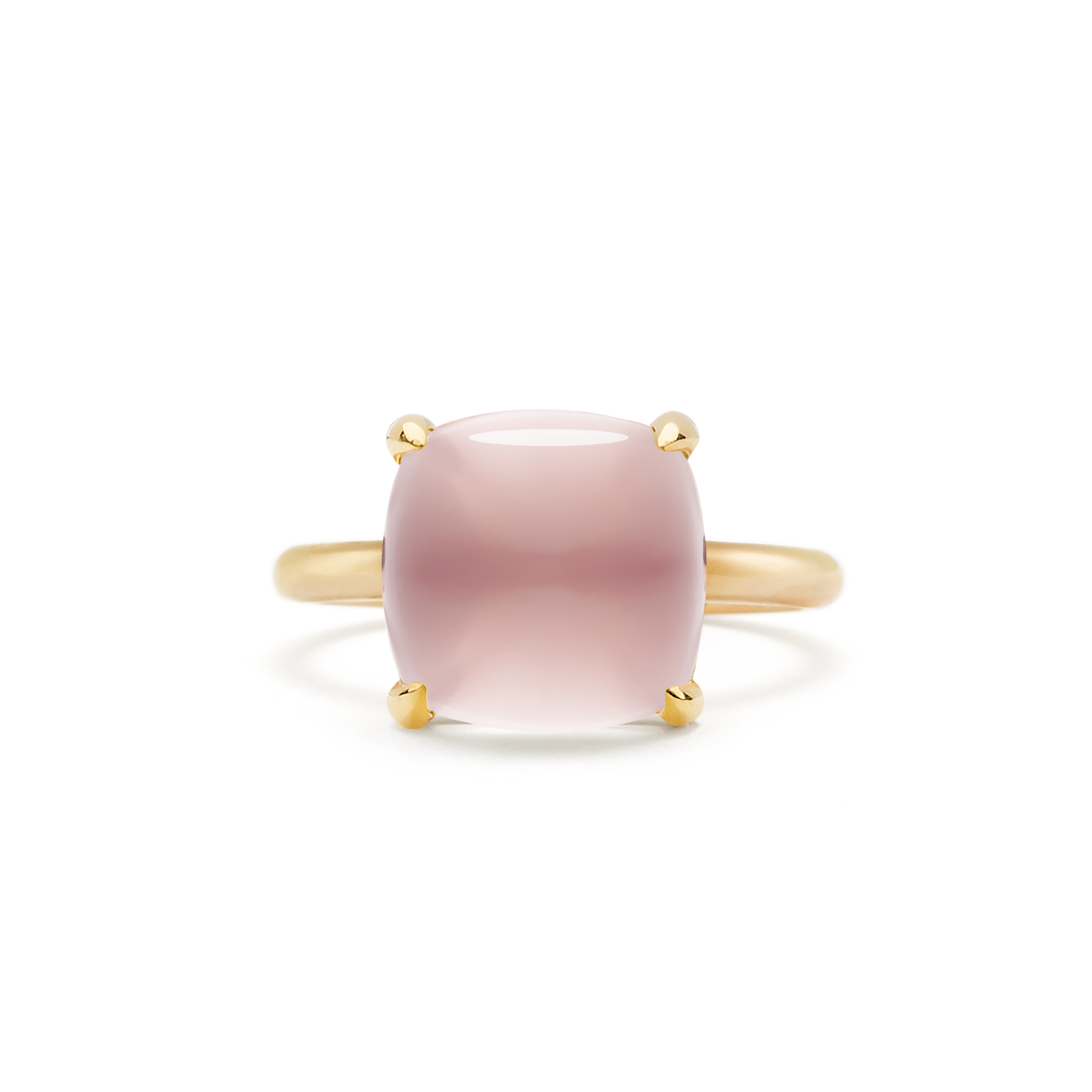 Leonie Jewelry Кольцо из золота с розовым кварцем Kisses