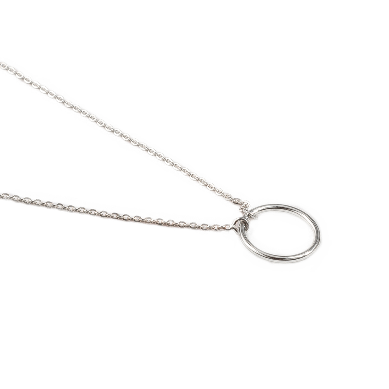Колье с кругом из серебра