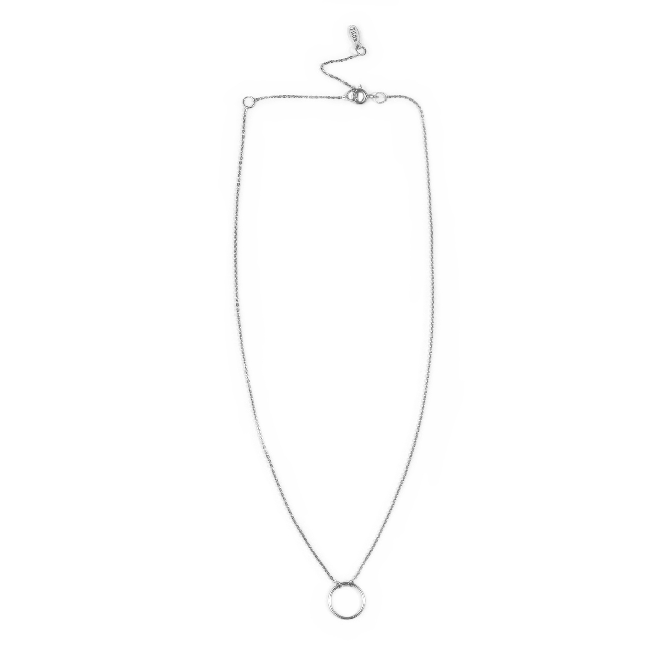 Колье с кругом из серебра