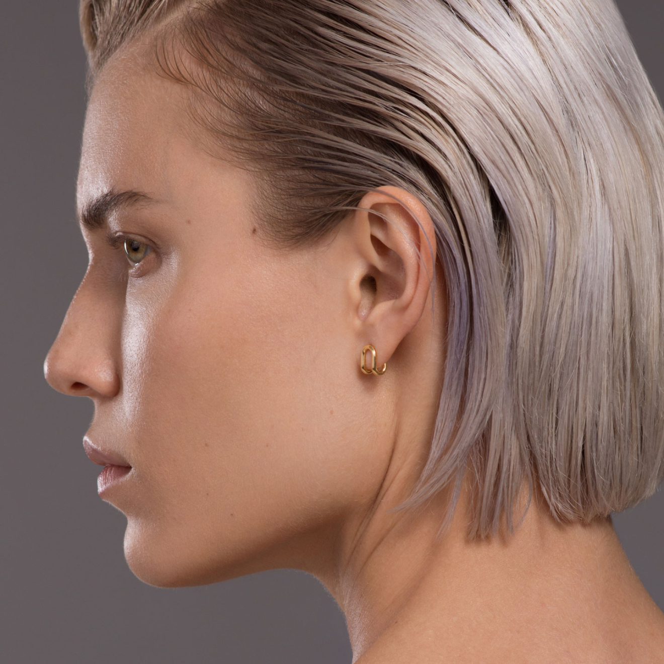 Gold-plated Earrings Sin/Cos Clips