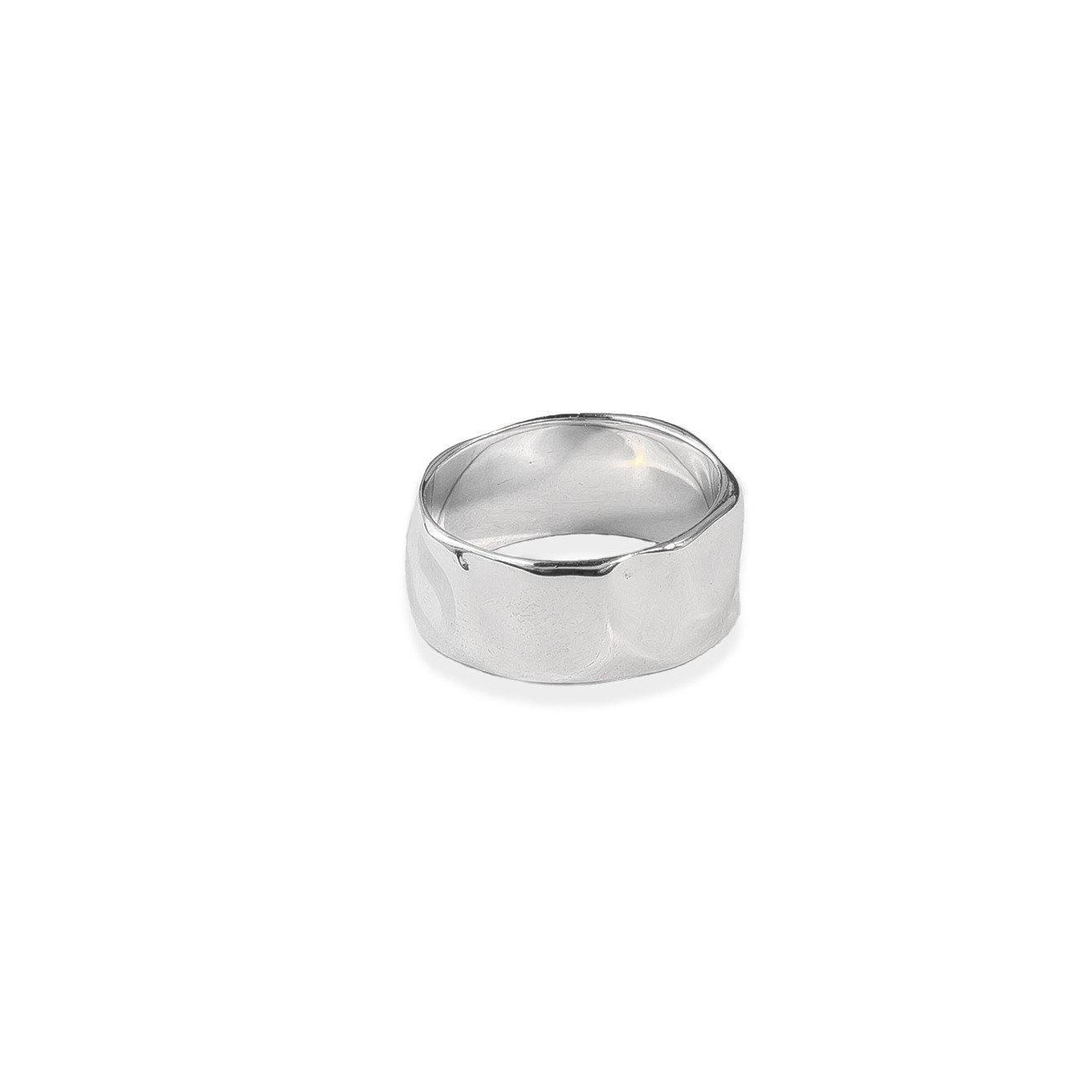 Crumpled ANNA silver ring
