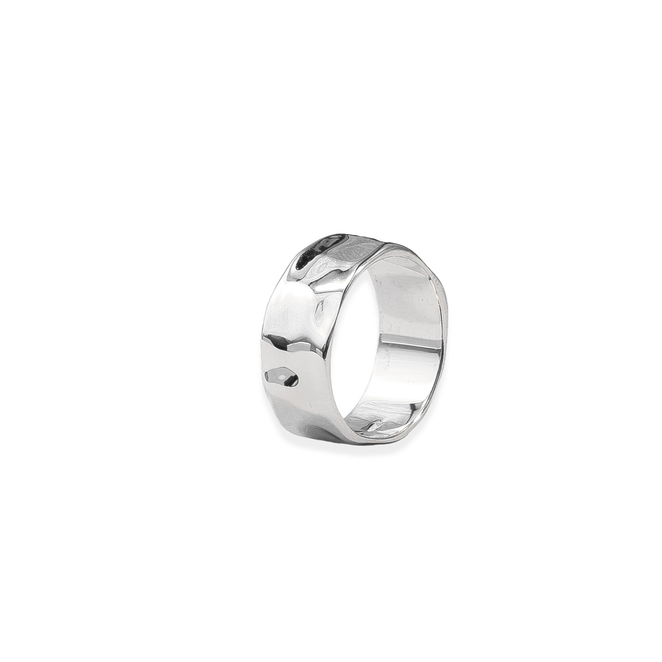 Crumpled ANNA silver ring