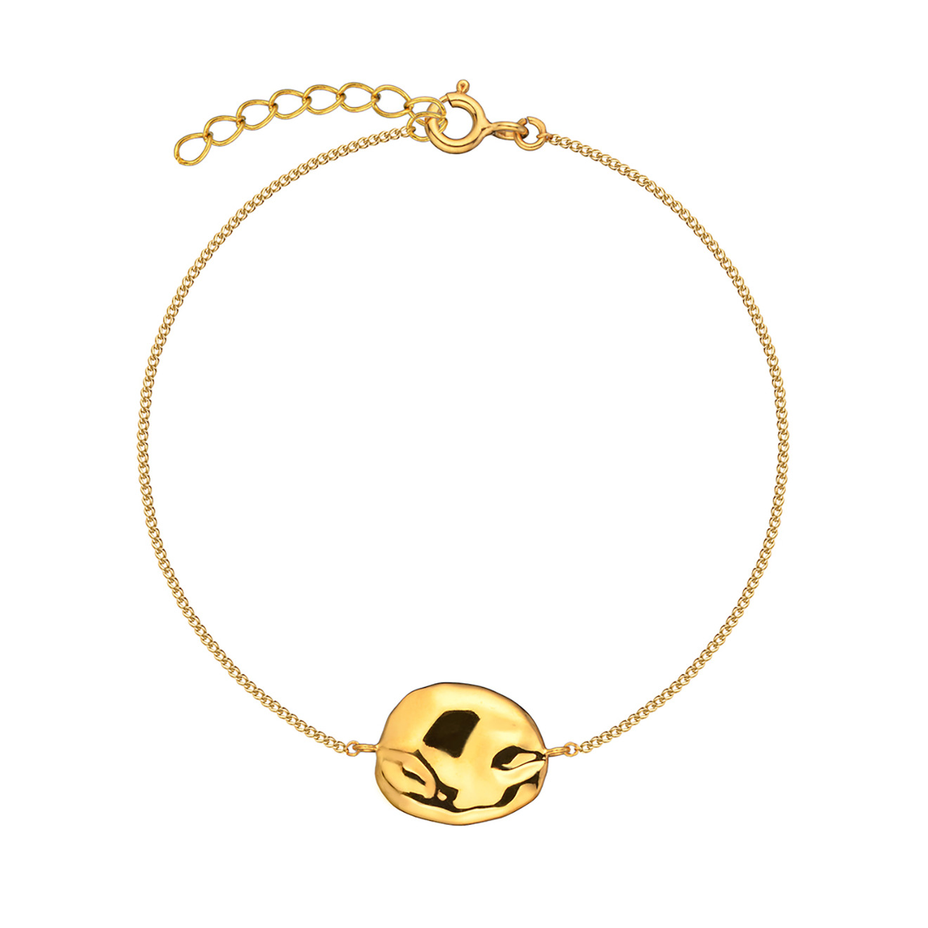 Gold-plated silver bracelet with a crumpled Legacy detail