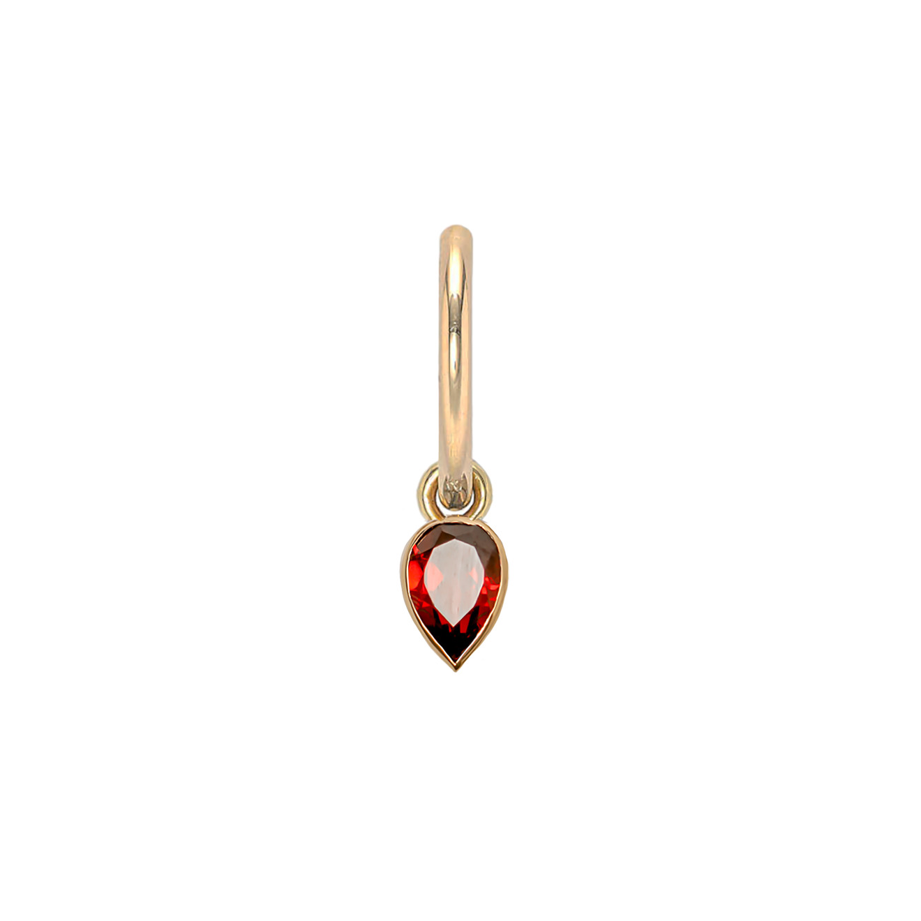Monoserge made of gold with garnet Vrindavan Garnet