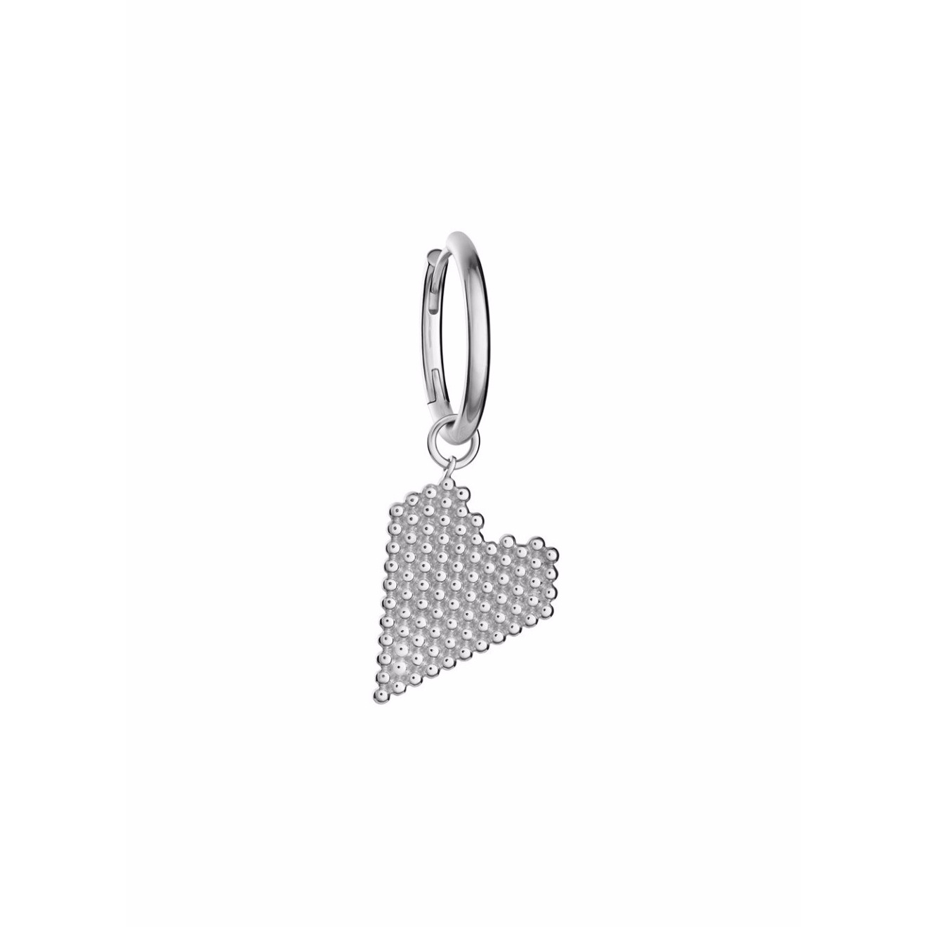 Моносерьга Heart из серебра, из коллекции Paillettes