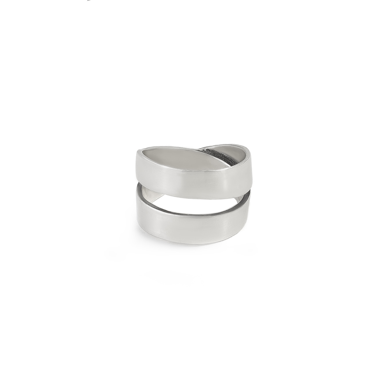 PHOSPHOR Двойное кольцо из серебра SC phosphor мятое кольцо lux из серебра