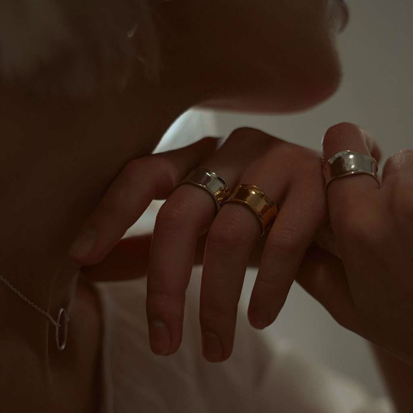 Sixth Sense Wide Silver Ring