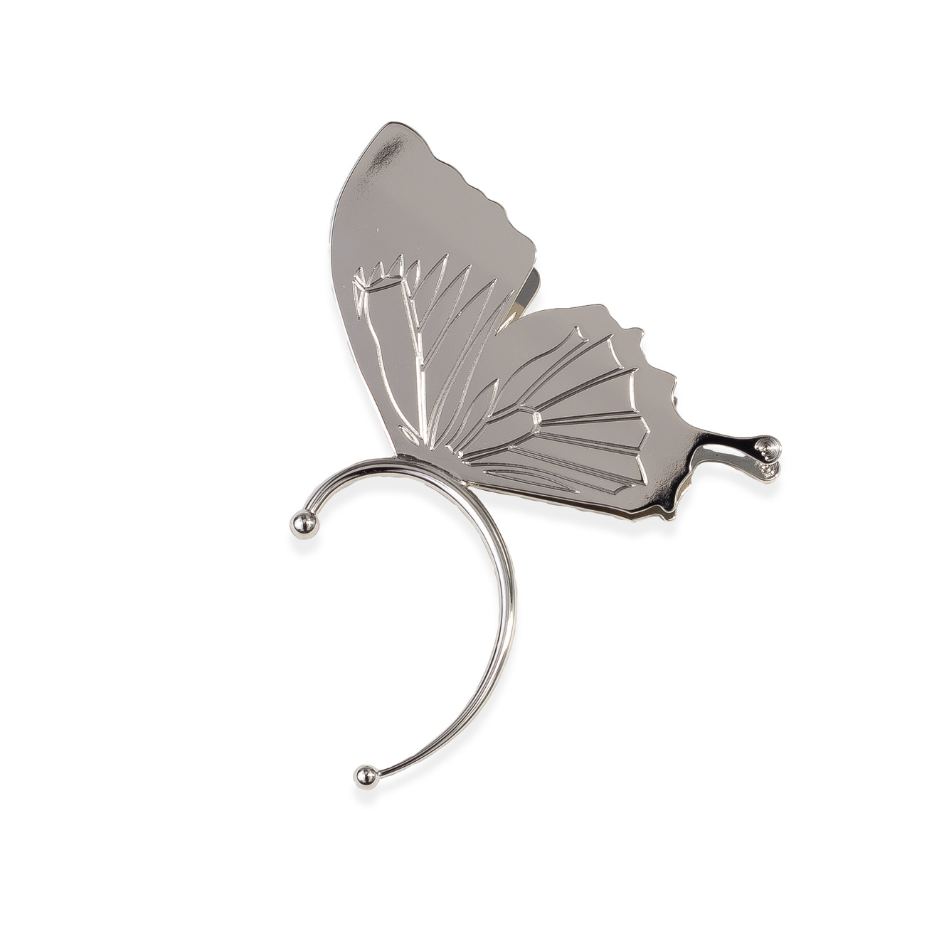 EARON Серебристый кафф-бабочка Butterfly earon серебристый кафф ручка p3n