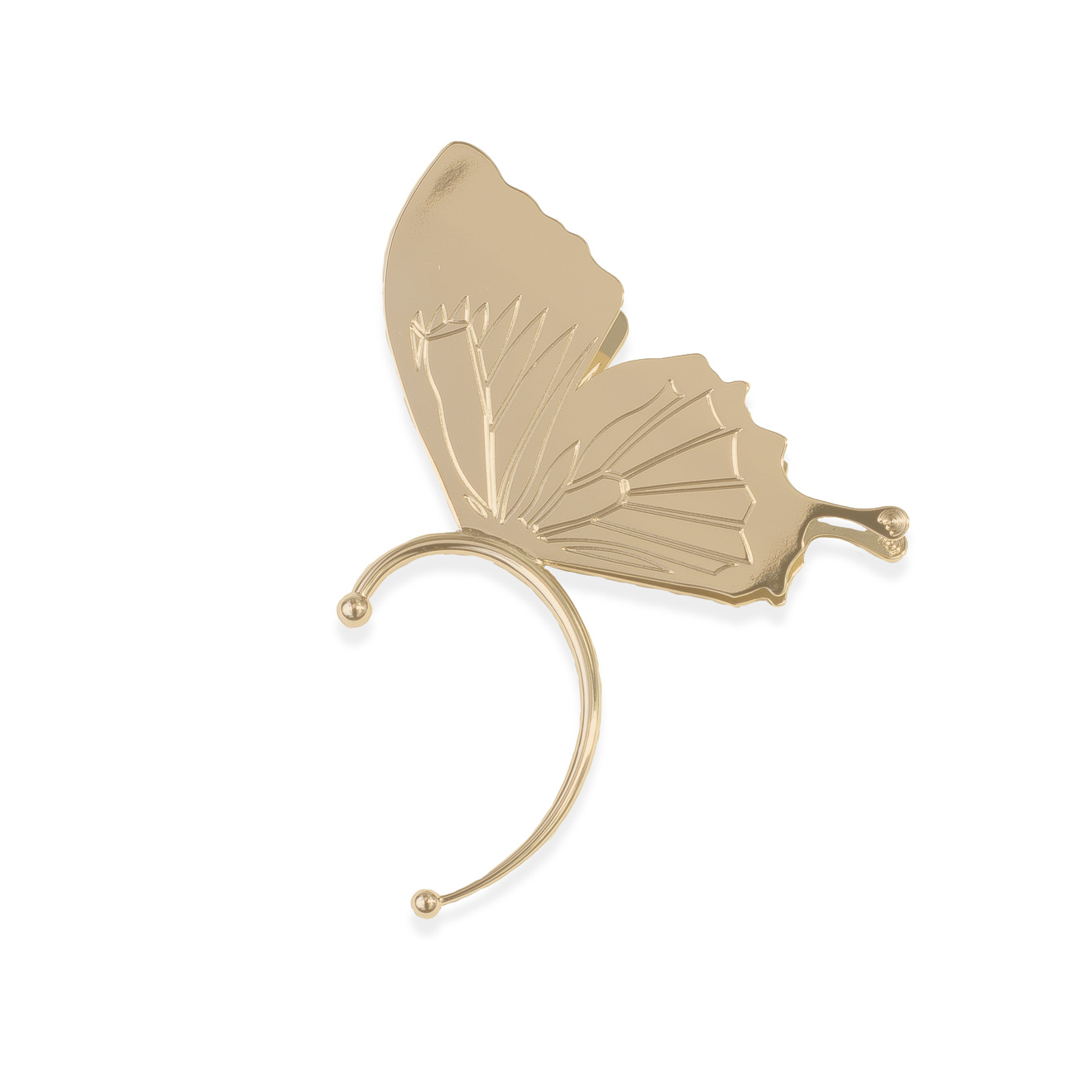 lisa smith золотистый ребристый кафф EARON Золотистый кафф-бабочка Butterfly