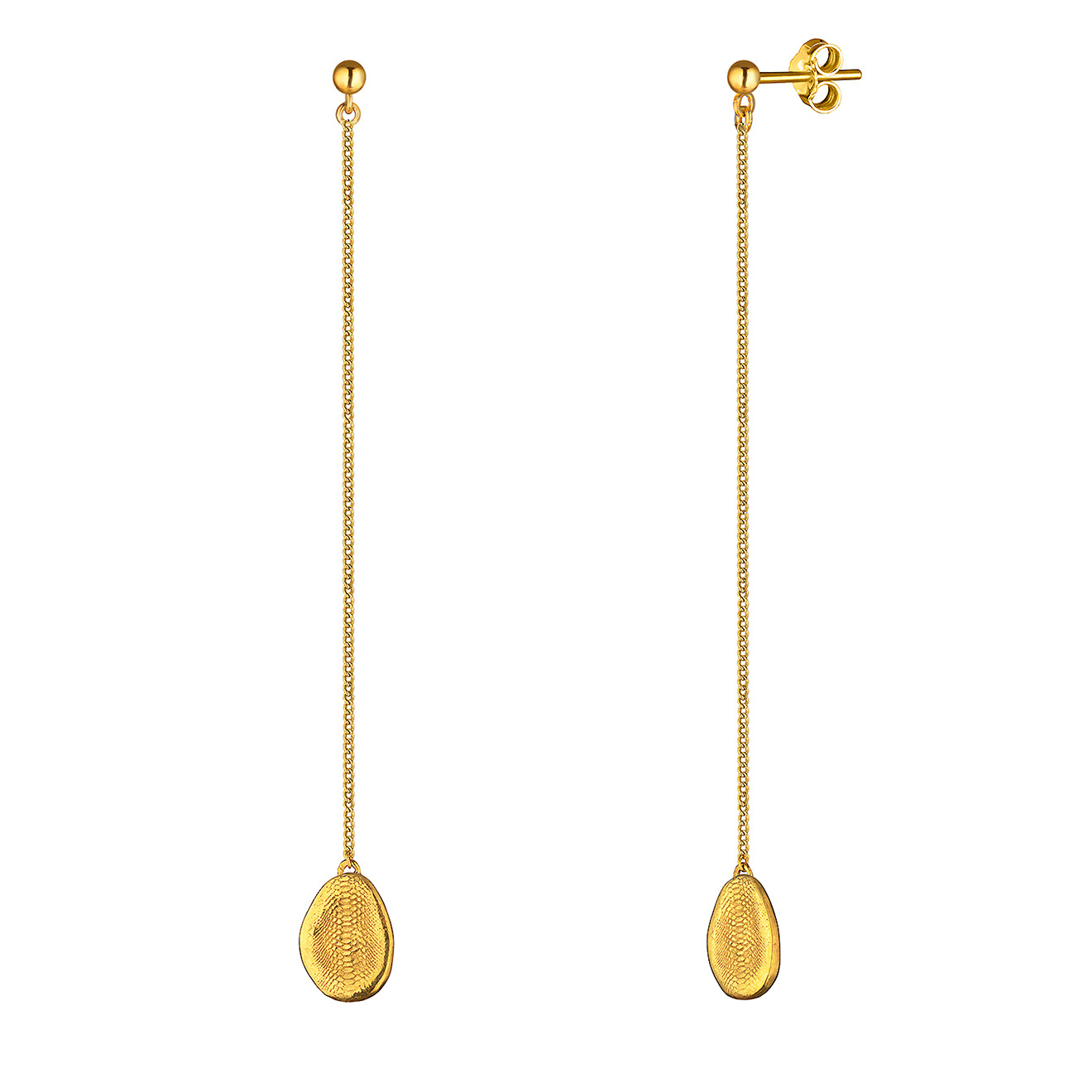 Gold-plated long Silver Earrings Insight long