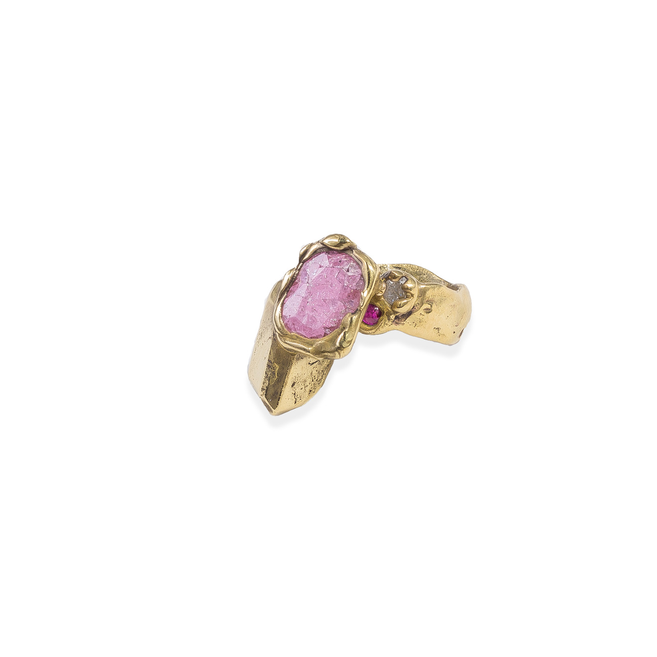 Кольцо из бронзы с фианитами