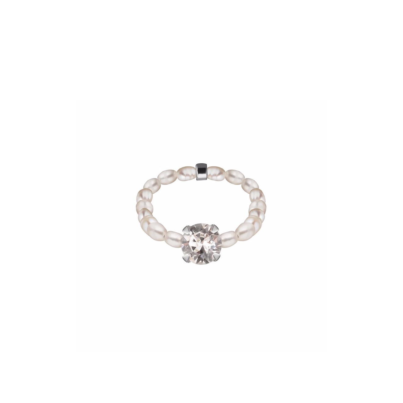 Кольцо Marry Me из жемчуга с кристаллом