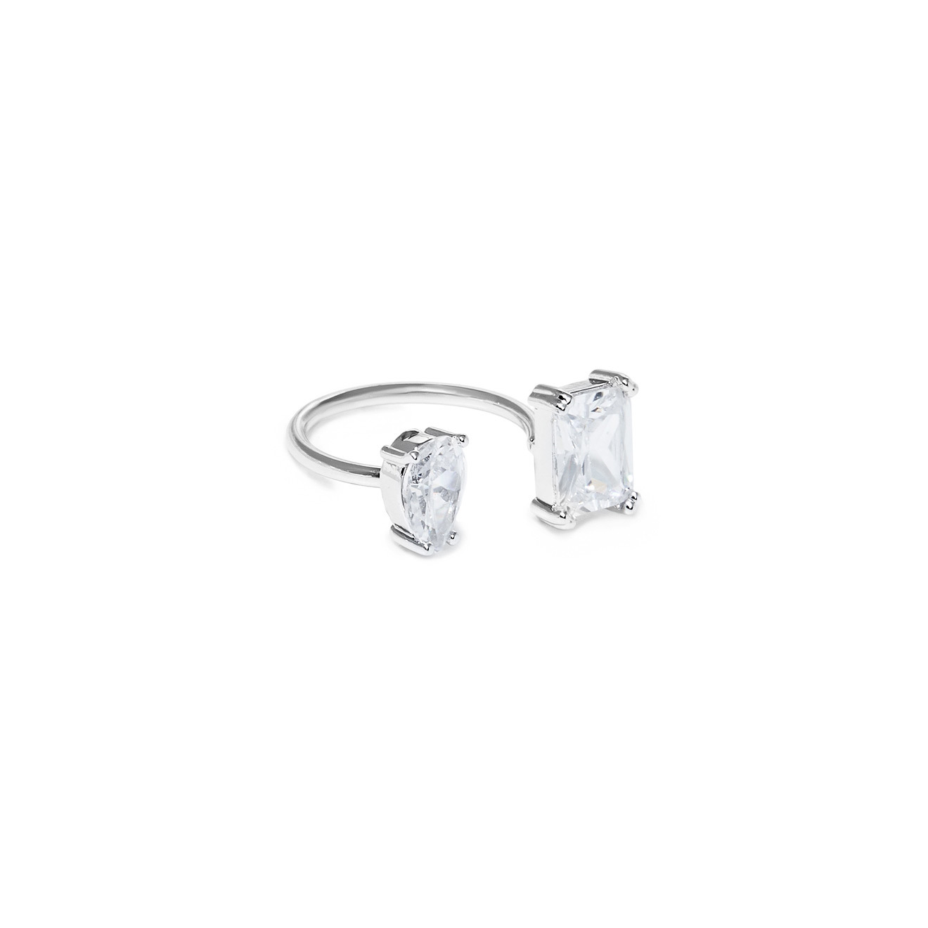 open ring with crystals