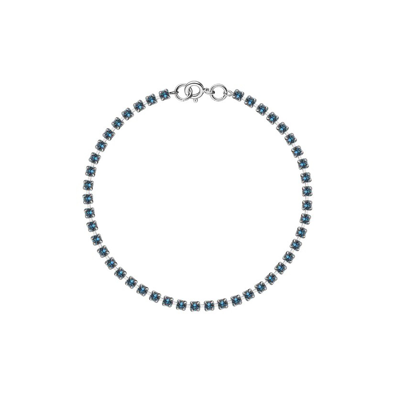 Bracelet with blue Denim crystals