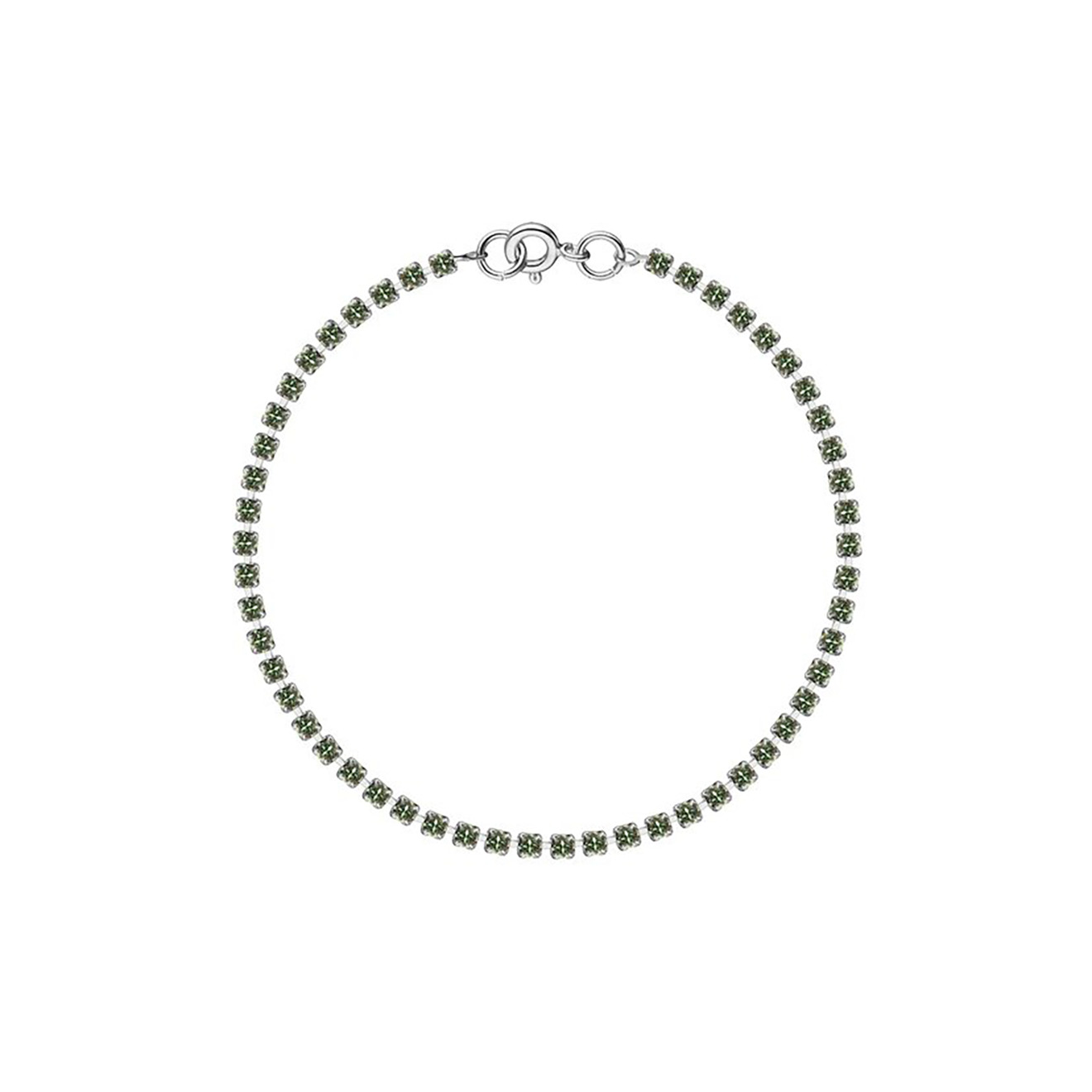 Браслет с зелеными кристаллами Olive