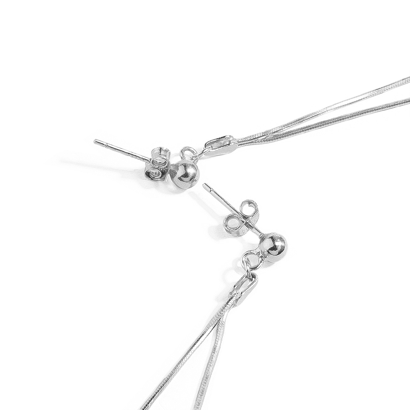 Длинные серьги из серебра