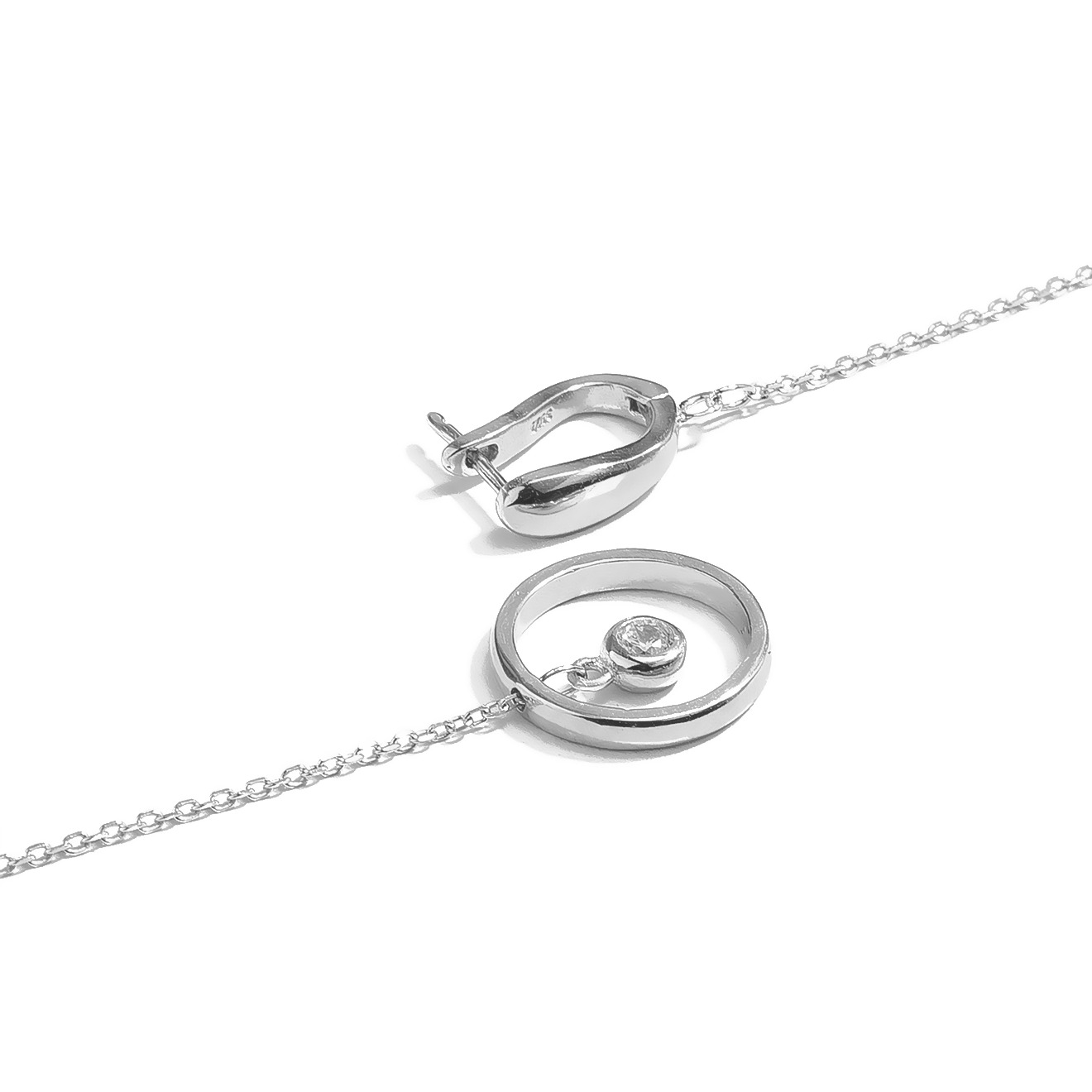 Серьги из серебра с кубическим цирконием