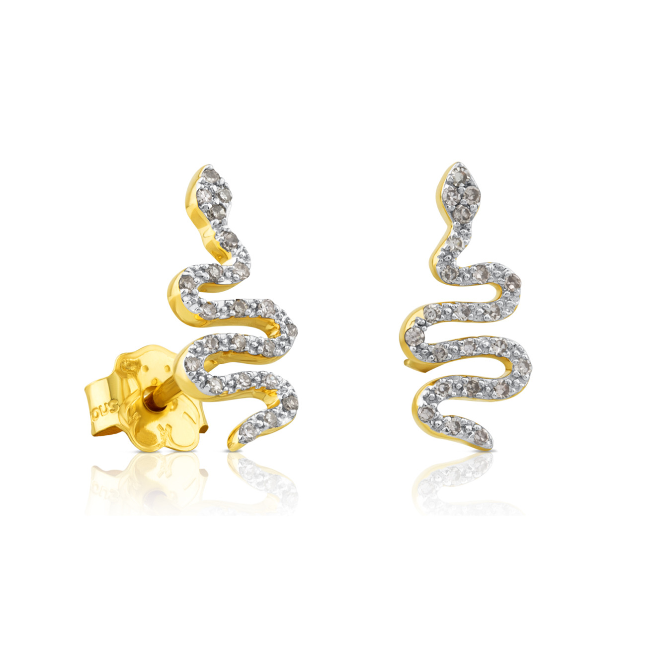 Серьги Gem Power из желтого золота бриллиантами