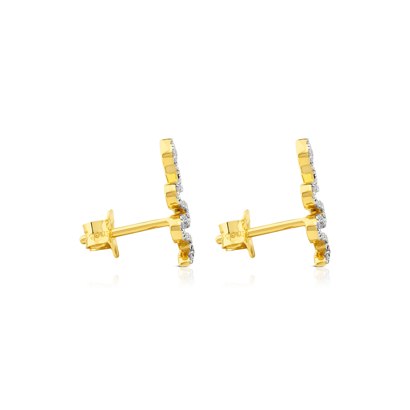 Серьги Gem Power из желтого золота бриллиантами