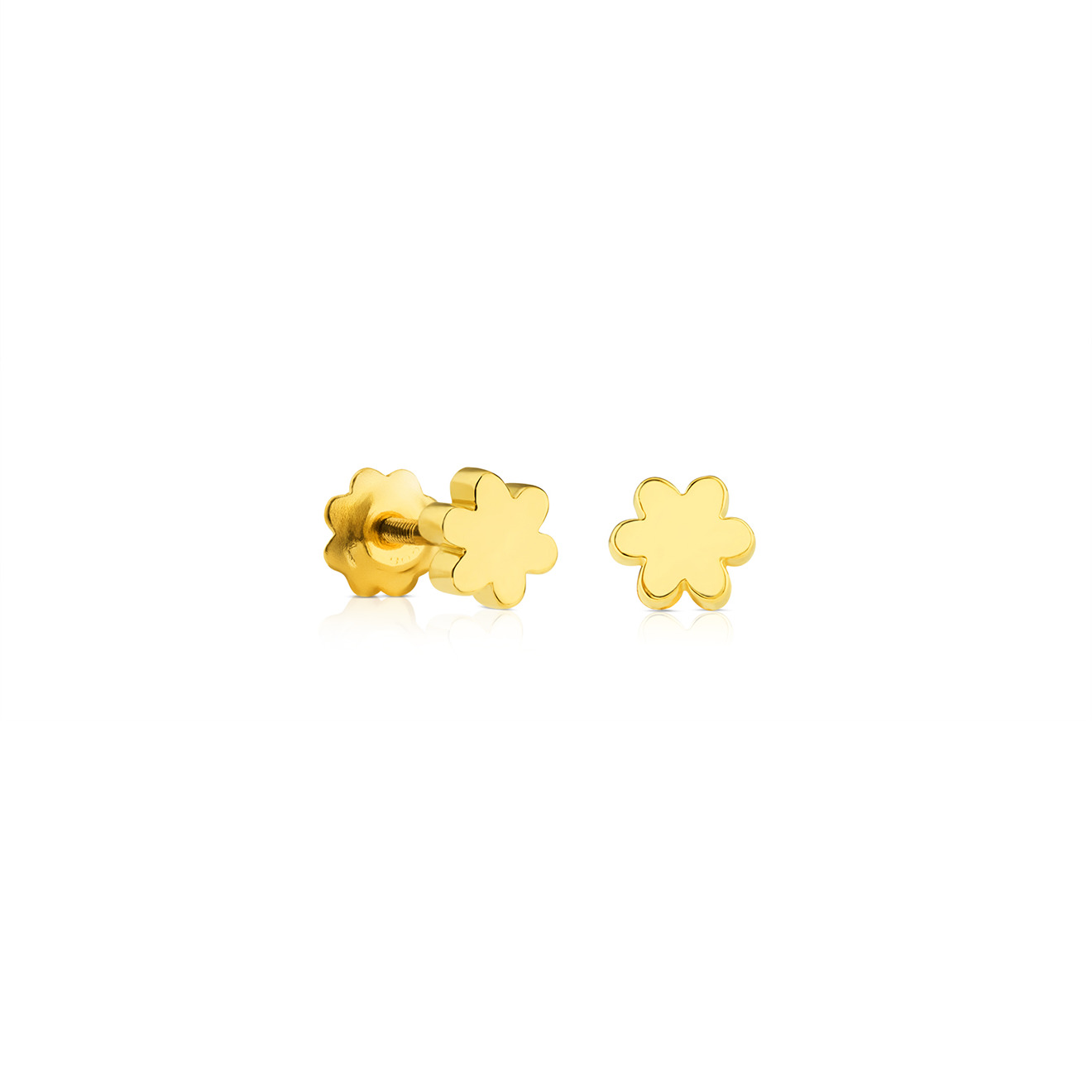 Puppies earrings in yellow gold