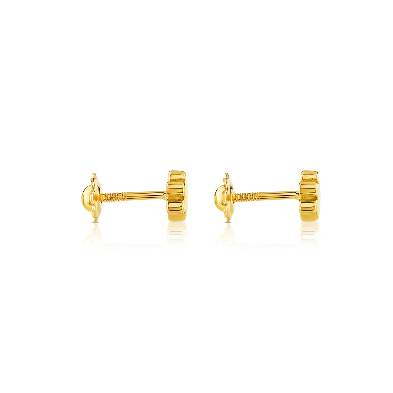 Puppies earrings in yellow gold