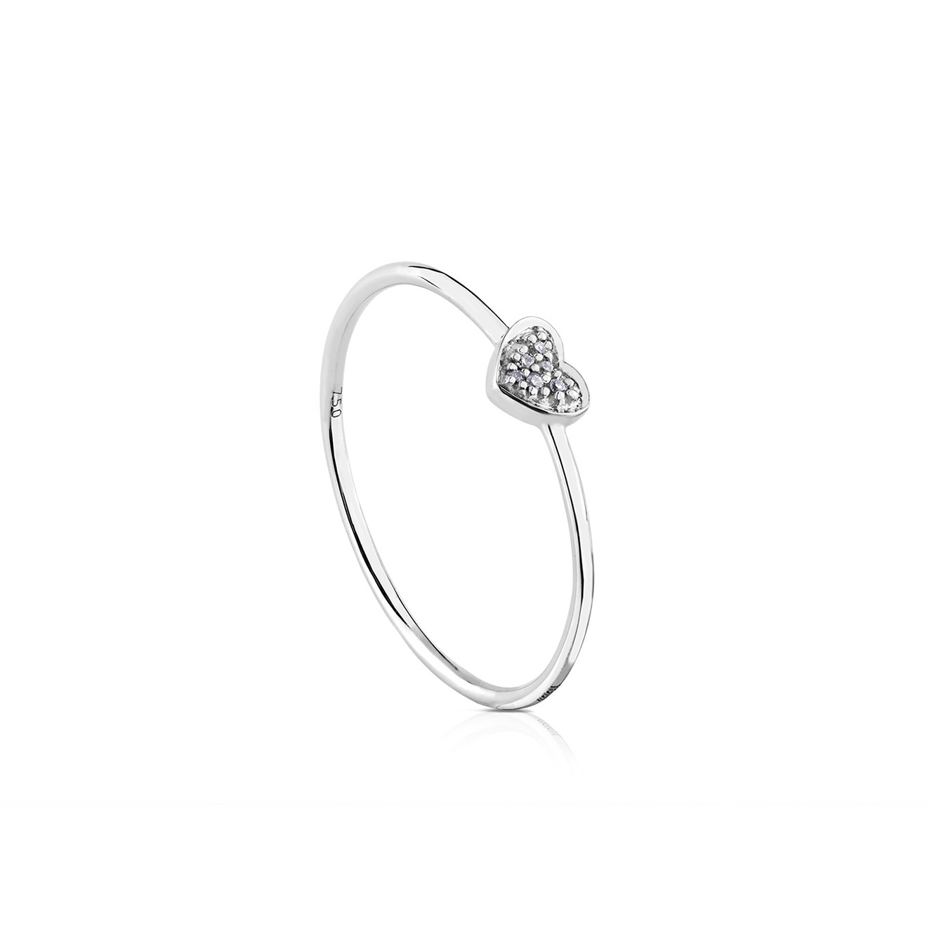 Puppies ring in white gold with diamonds