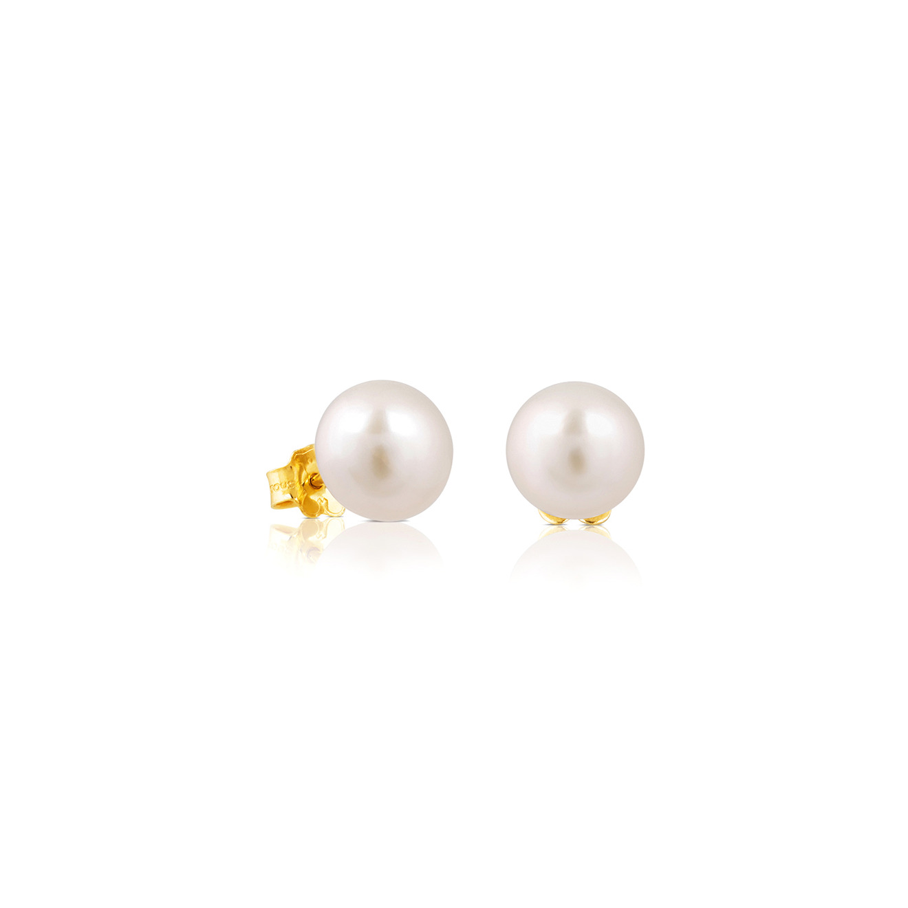 Pearls earrings in yellow gold with pearls