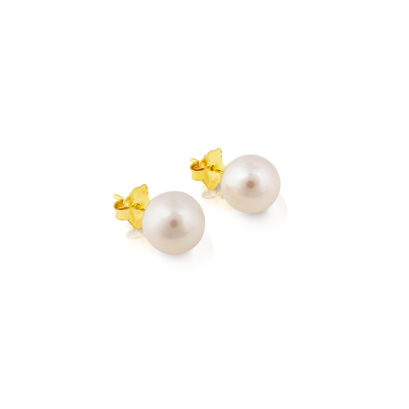 Pearls earrings in yellow gold with pearls