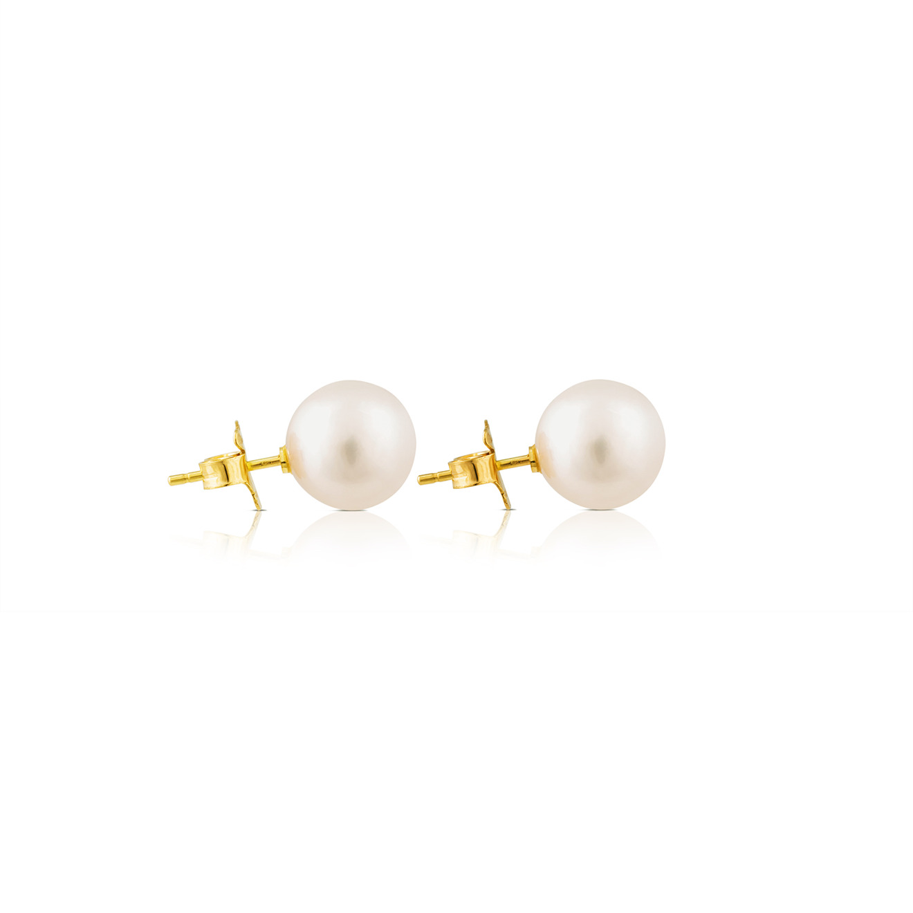 Pearls earrings in yellow gold with pearls