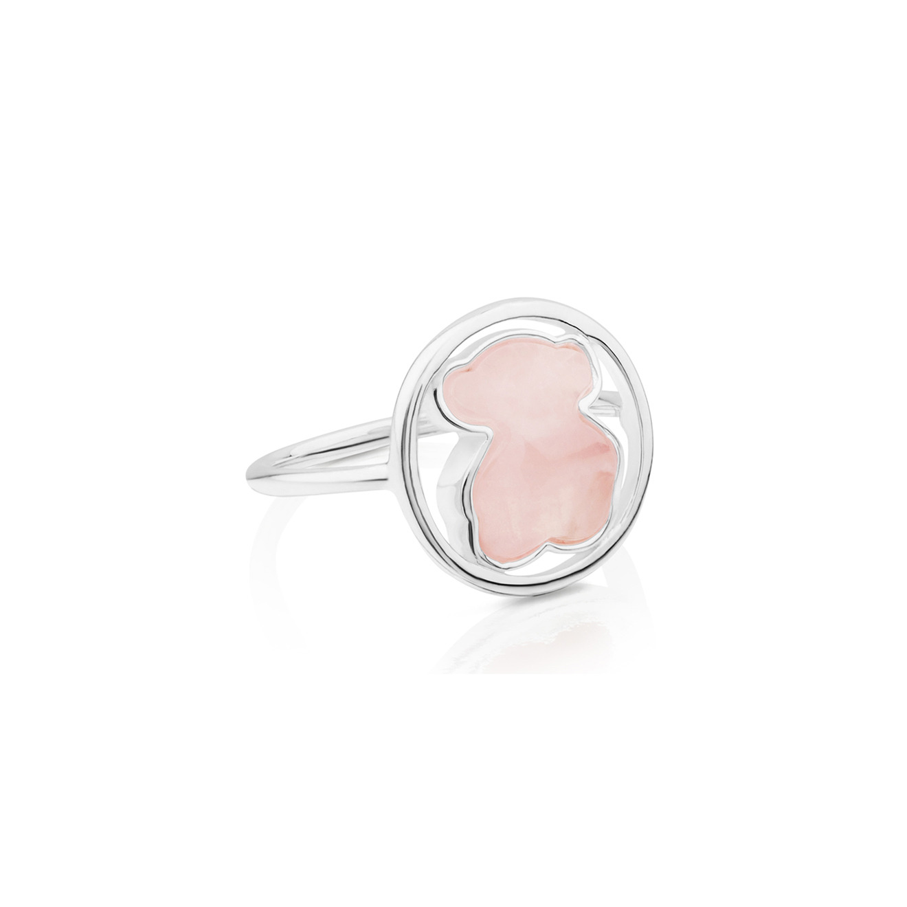 Camille ring in silver with rose quartz