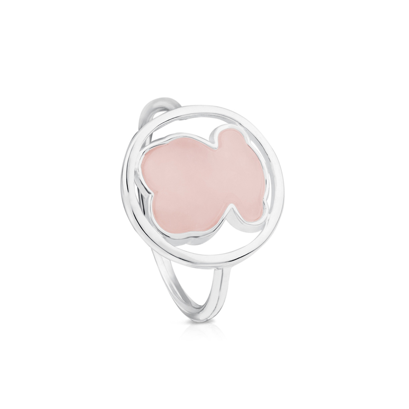 Camille ring in silver with rose quartz