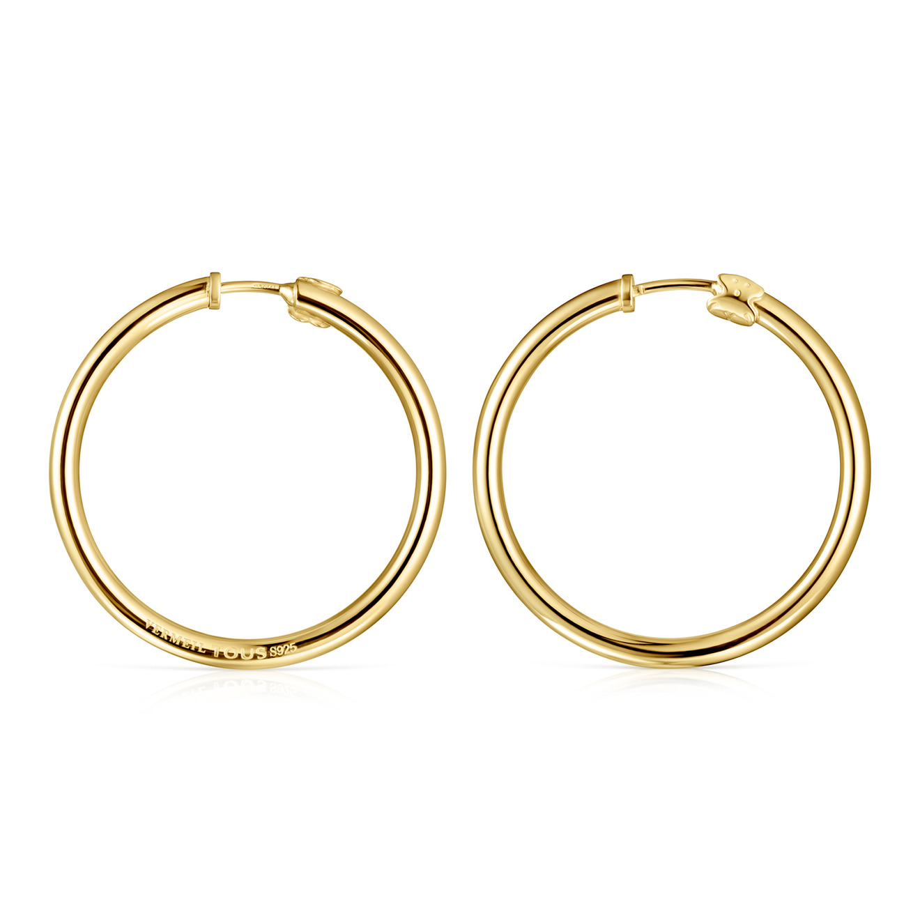 Large Basics earrings made of silver with vermei coating
