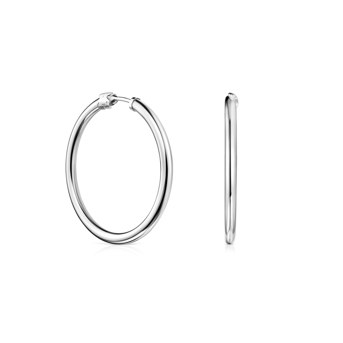 Большие серьги Basics из серебра высшей пробы