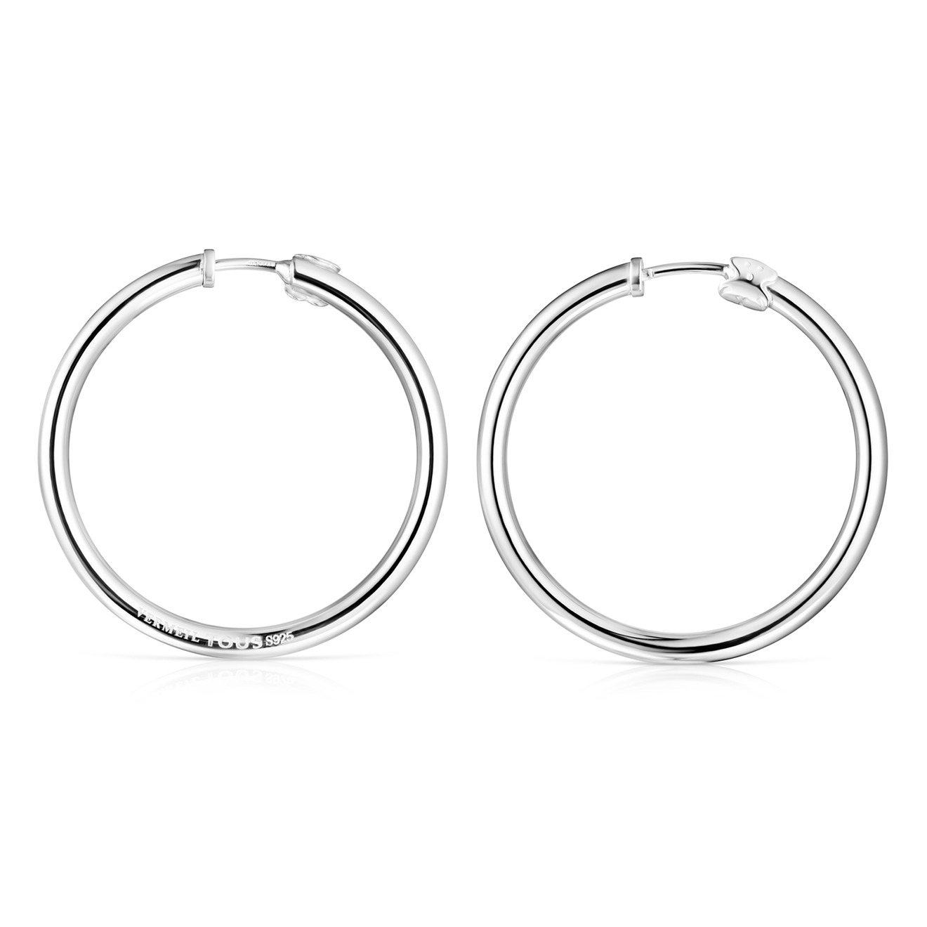 Большие серьги Basics из серебра высшей пробы