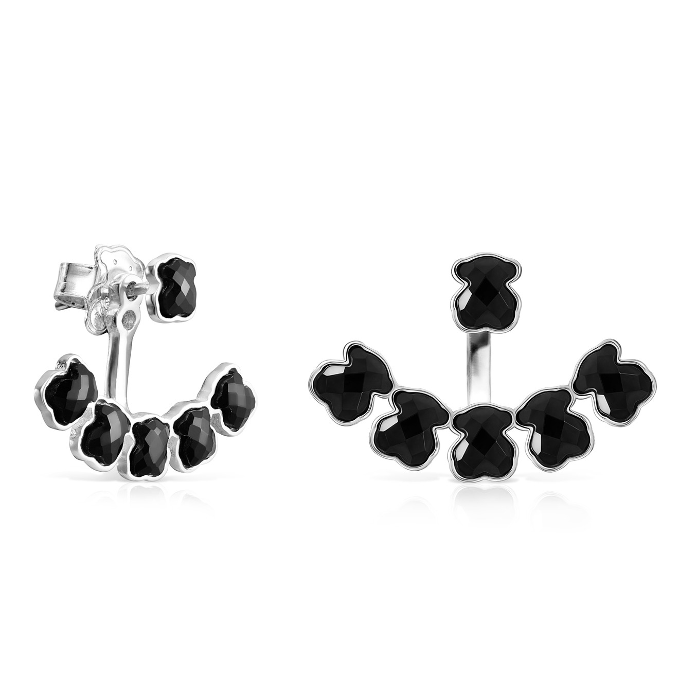 Mini Onix earrings made of premium silver with onyx