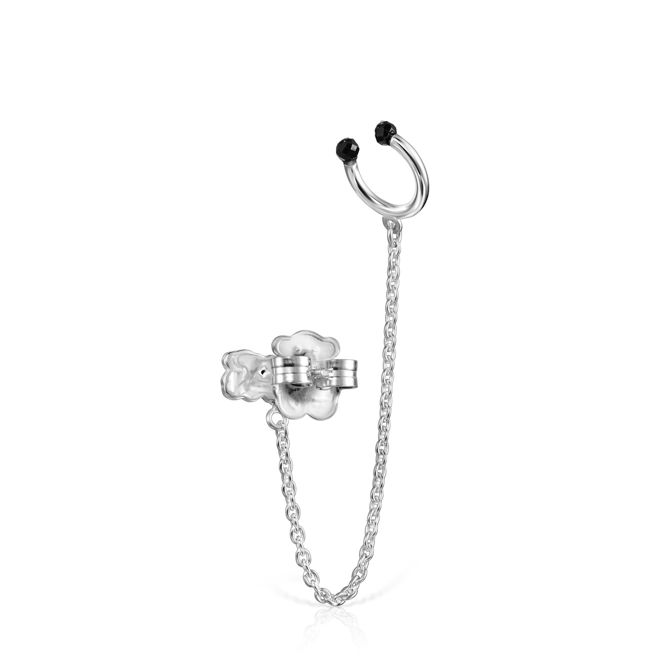 Моносерьга Mini Onix из серебра высшей пробы с ониксом