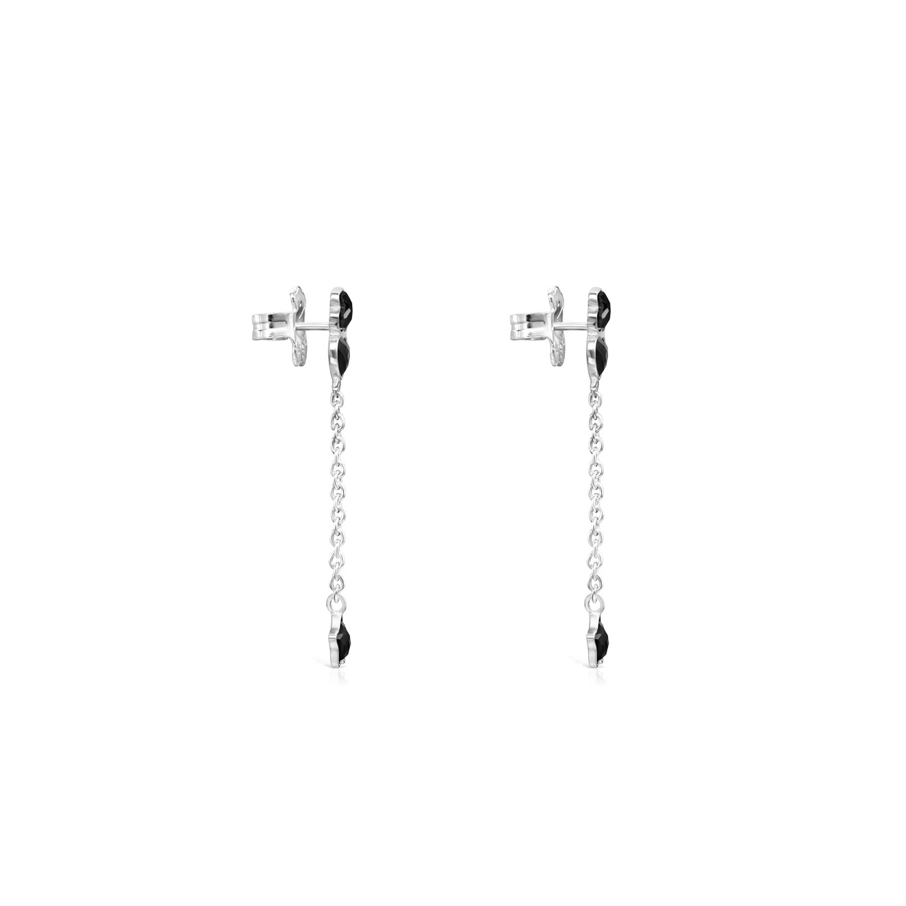 Серьги Mini Onix из серебра высшей пробы с ониксом