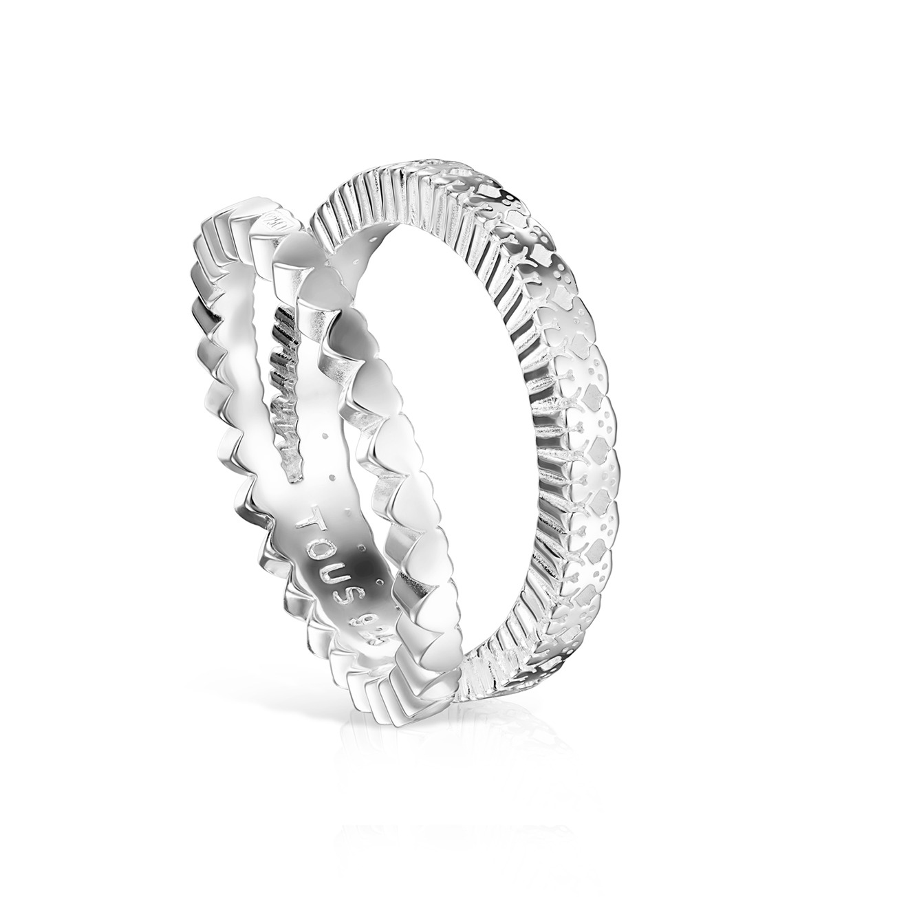 Double Straight Ring in Silver