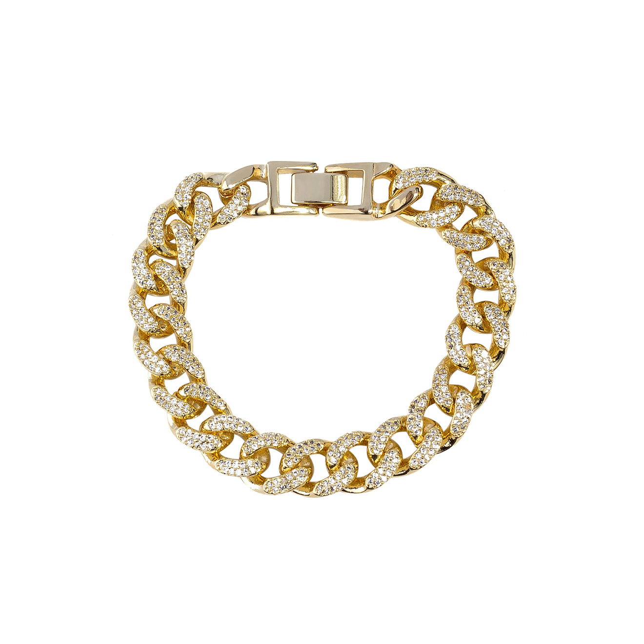 chain bracelet with crystals
