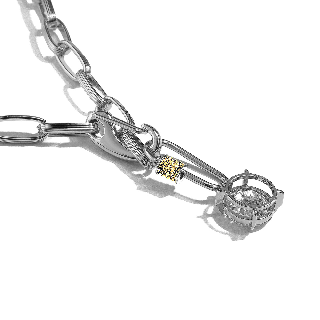 Chain Necklace with Crystal pendant