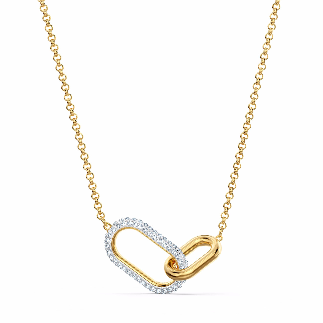 Gold-plated necklace with Time crystals