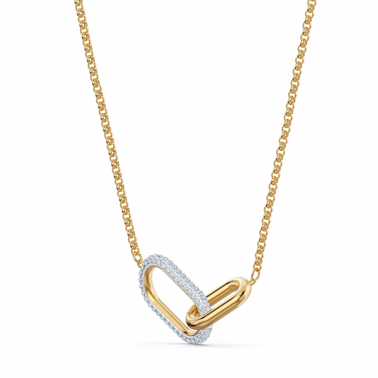 Gold-plated necklace with Time crystals