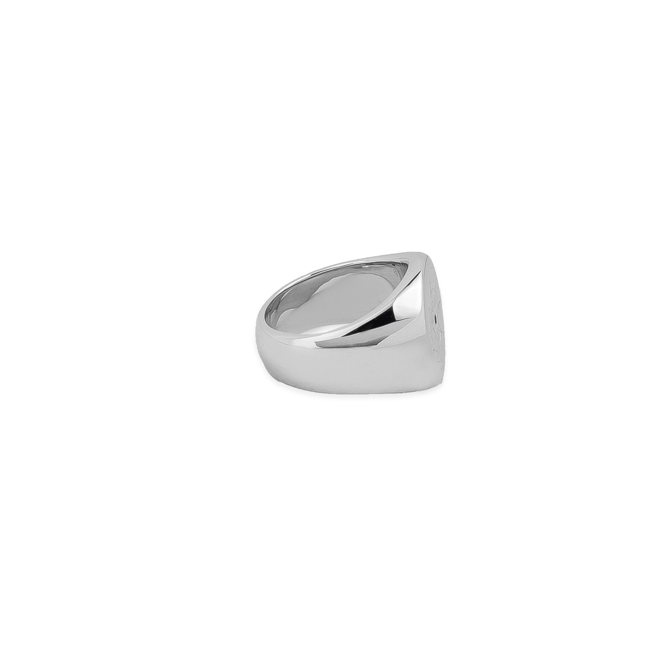 Silver signet ring with spinel