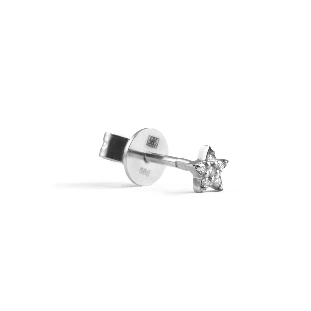 Poussettes-stars made of white gold with diamonds