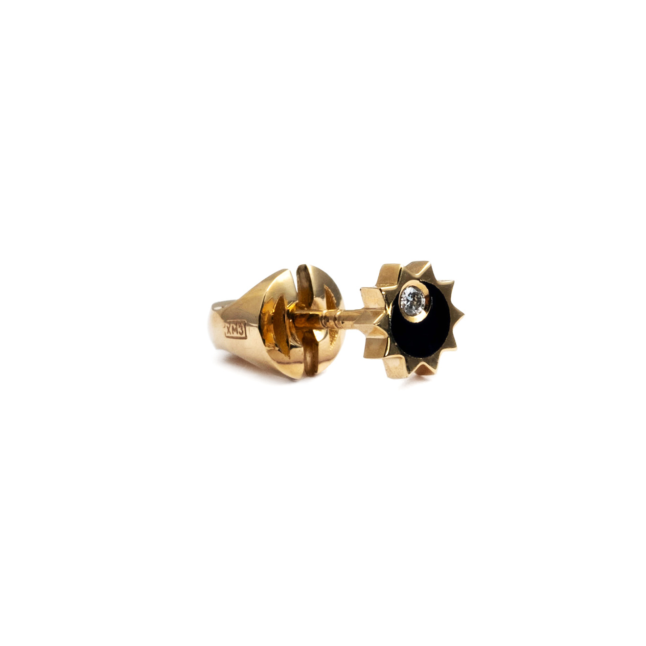 Monopusset made of gold with Astro Blue star diamond