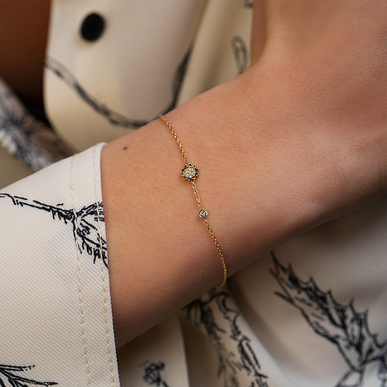 Astro Diamonds star Gold Diamond Bracelet