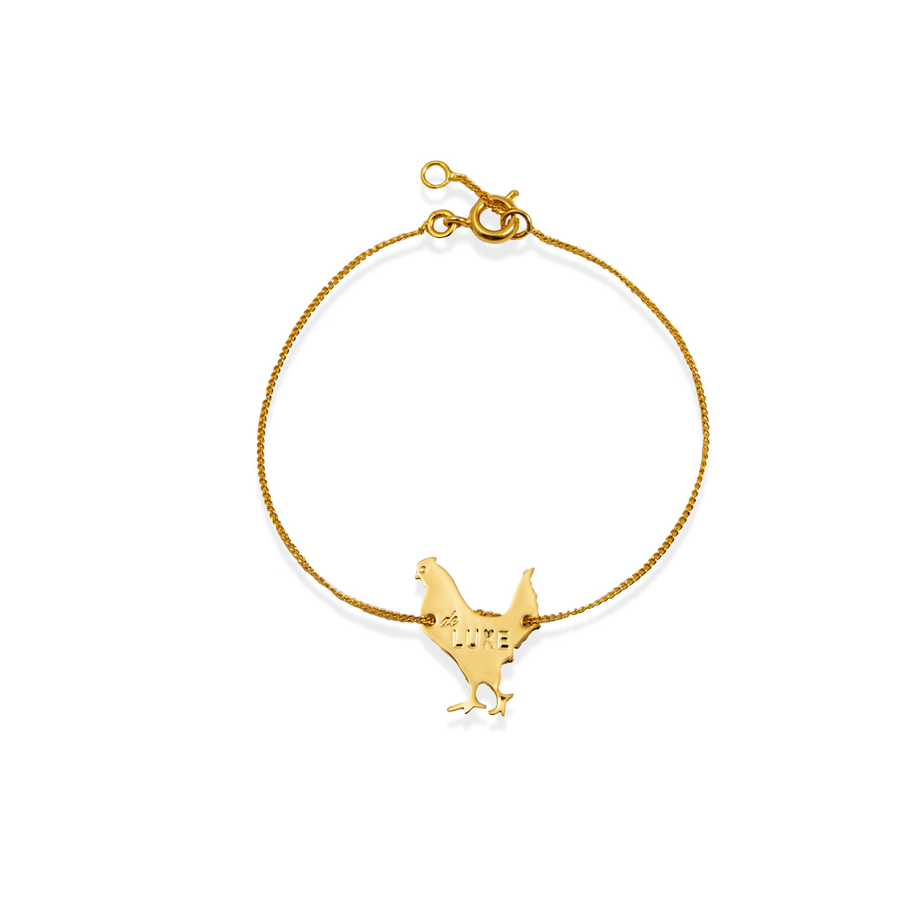 Позолоченный браслет с курочкой Luxe из серебра